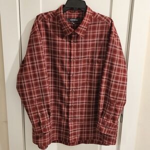 Bluffworks Check-Plaid Button-Down Shirt - Red & Black - BW200 - Size XXL